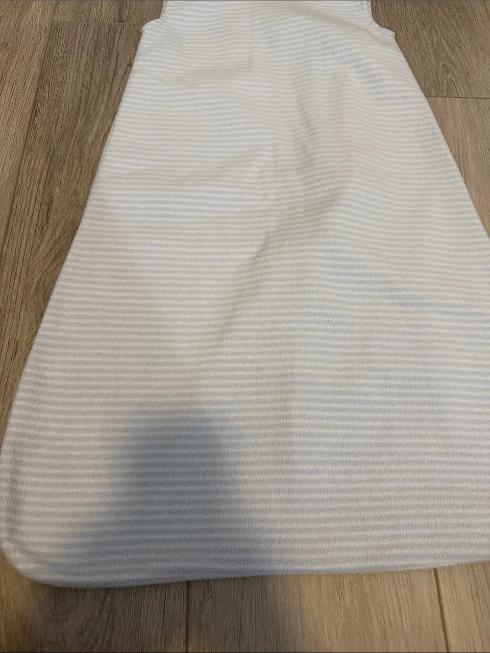 Halo Size M Baby Sleeveless Wearable Blanket in White and Light Gray Stripe